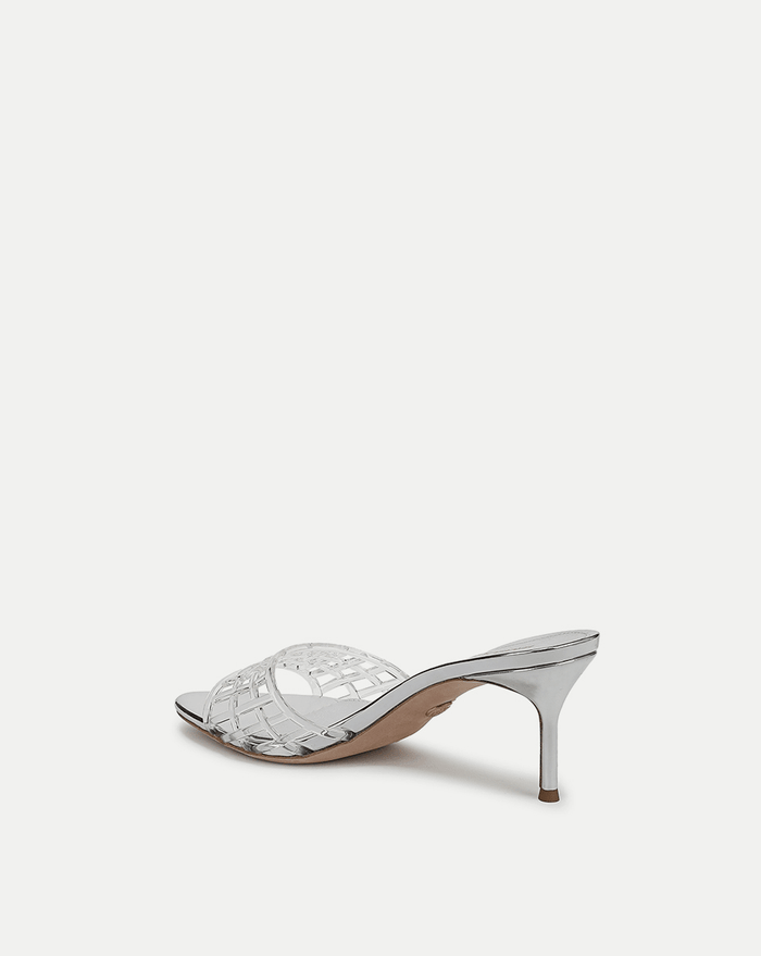 Veronica Beard Tia Jelly Sandal - Clear/Silver