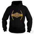 SunFrog-Busted Funky Hippo Hoodie / Black / S TIE Fighter