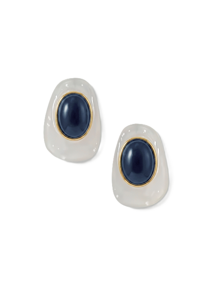 Tiger’s Eye Cabochon Earring