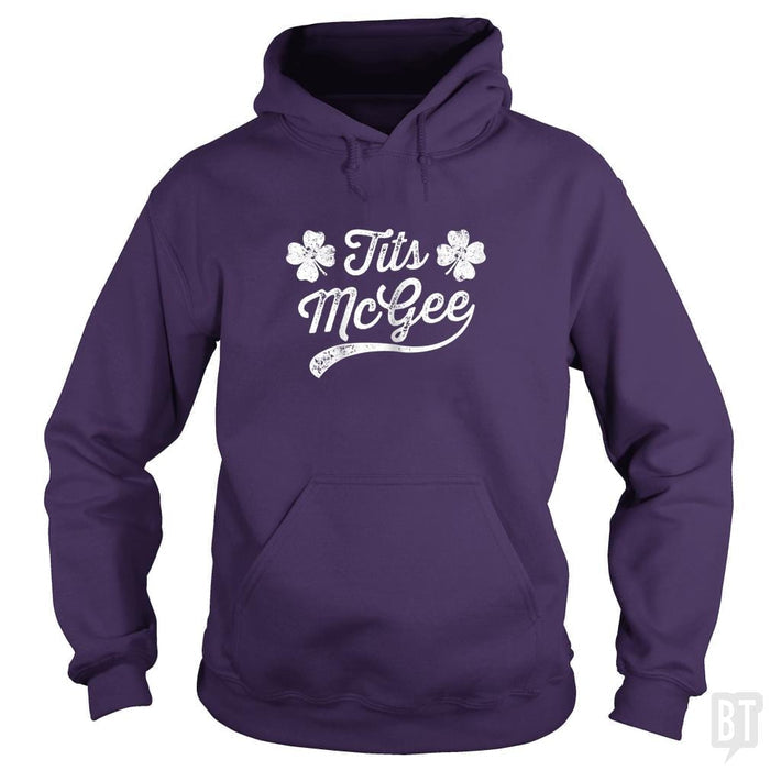 Womens Tits McGee Funny St. Patrick's Day Shamrock - BustedTees.com