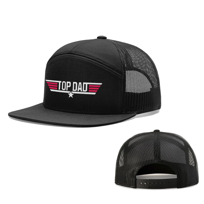 Seven-Panel Trucker Flatbill / Full Black / One Size