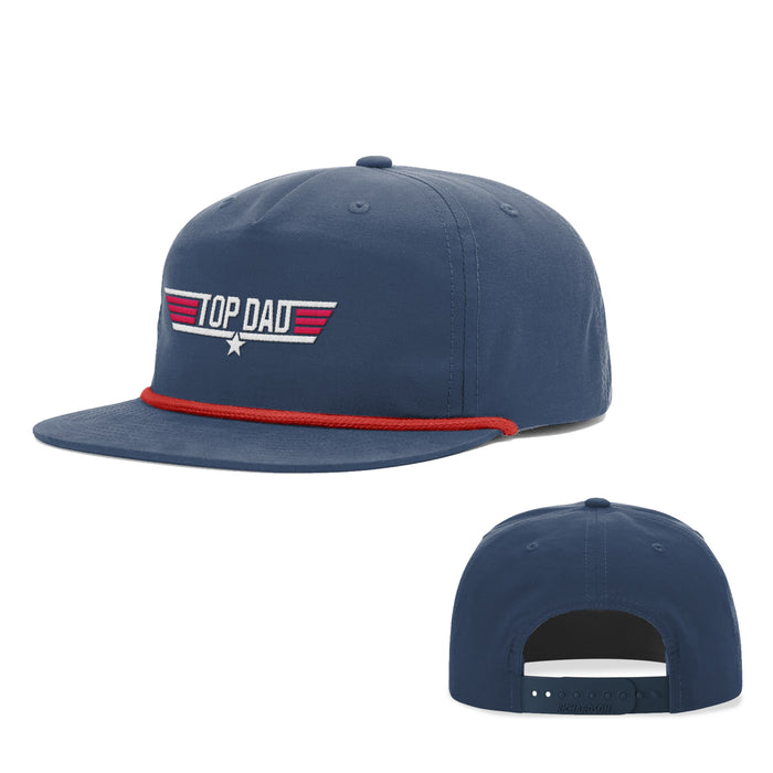 Snapback Rope Flatbill / Navy and Red / One Size