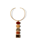 Veronica Beard Torque Semi-Precious Stone Necklace Multi