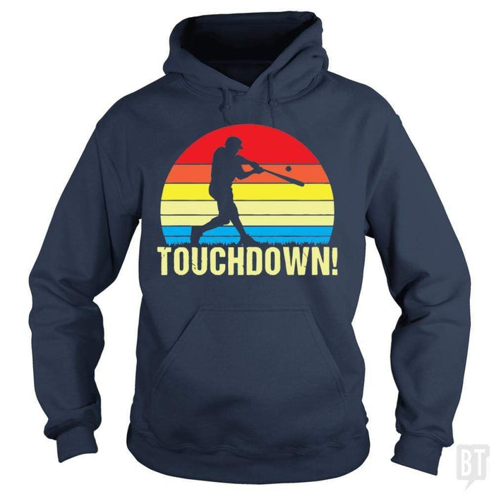 SunFrog-Busted volkanvina Hoodie / Navy Blue / S Touchdown Baseball