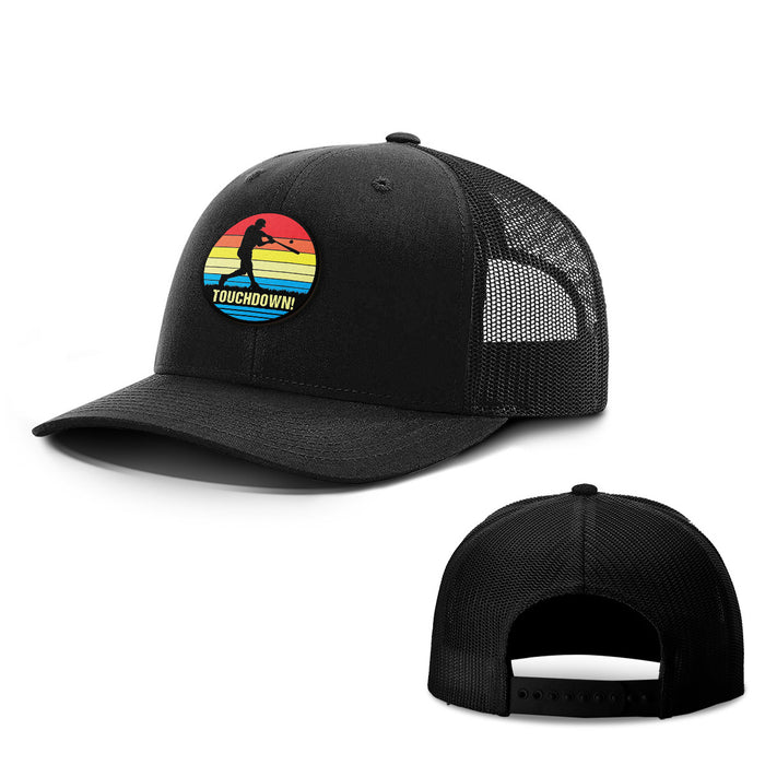 Touchdown Baseball Patch Hats - BustedTees.com