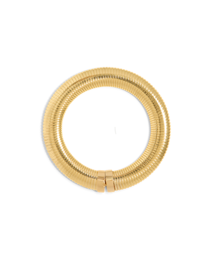 Veronica Beard Tubogas Collar Necklace Gold