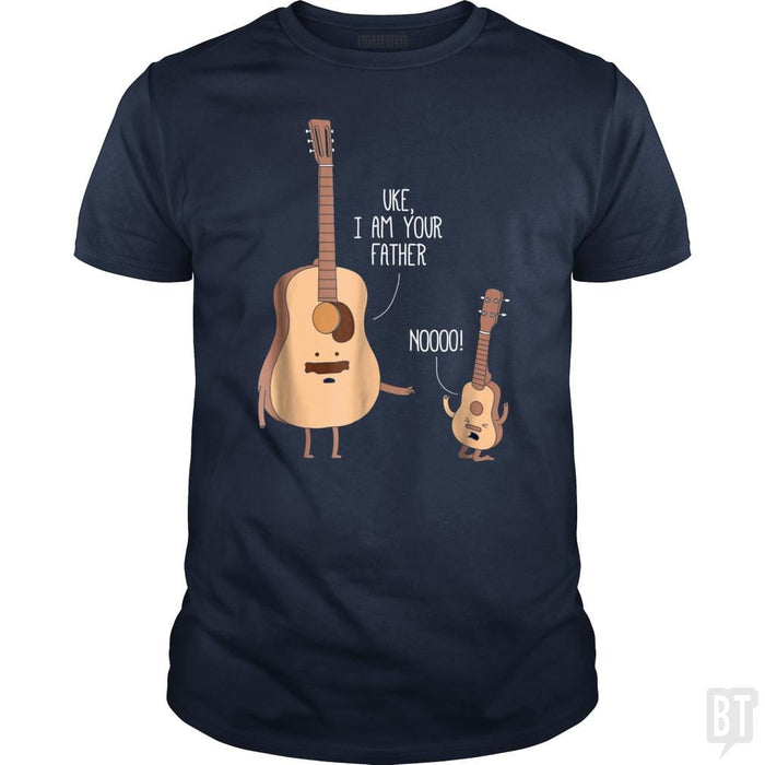 SunFrog-Busted Lewis Classic Guys / Unisex Tee / Navy Blue / S Ukulele Guitar Music