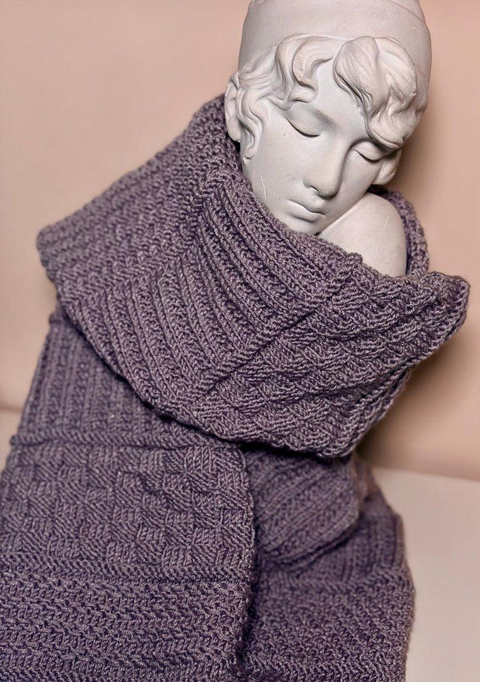 Umkehrbarer Schal Strickmuster