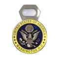 United States DC Blue and Yellow Crest Bottle Opener