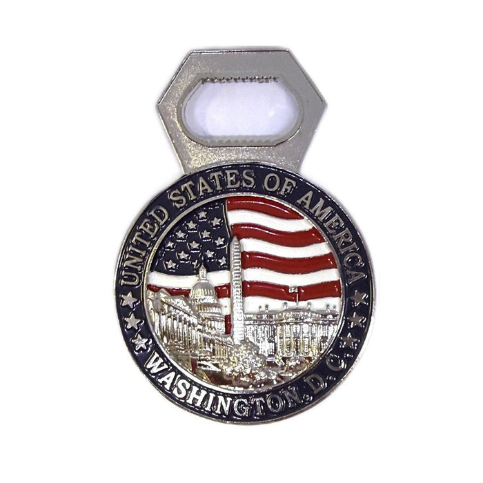 United States DC Silver Crest Magnetic Bottle Opener