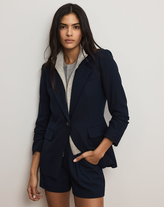 Veronica Beard Uptown Cashmere Dickey - Grey