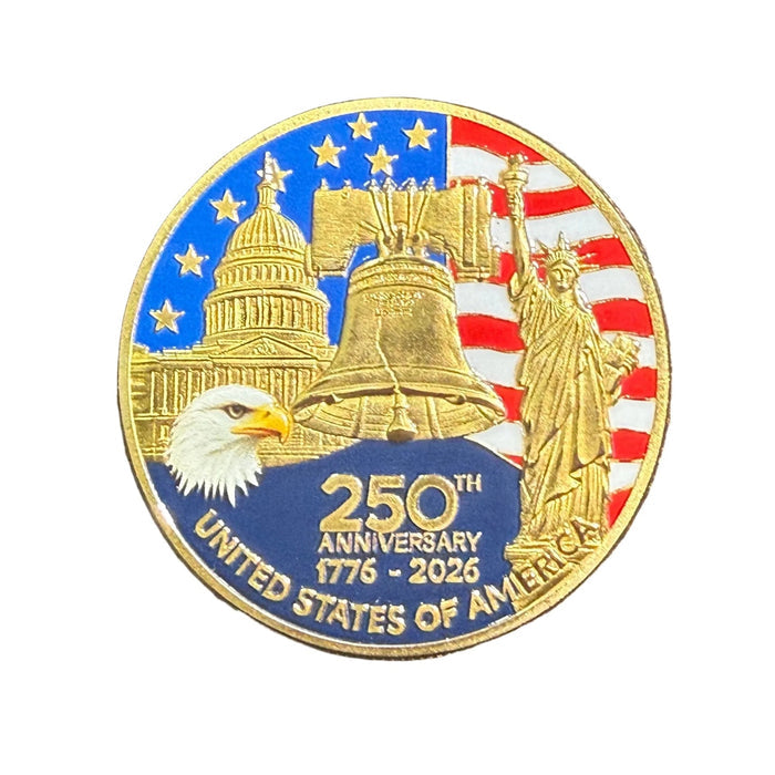USA 250th Anniversary Coin Flag Version