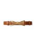Veronica Beard V Leather Belt Hazelwood