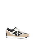 Veronica Beard Beige and white sneakers with black accents.
