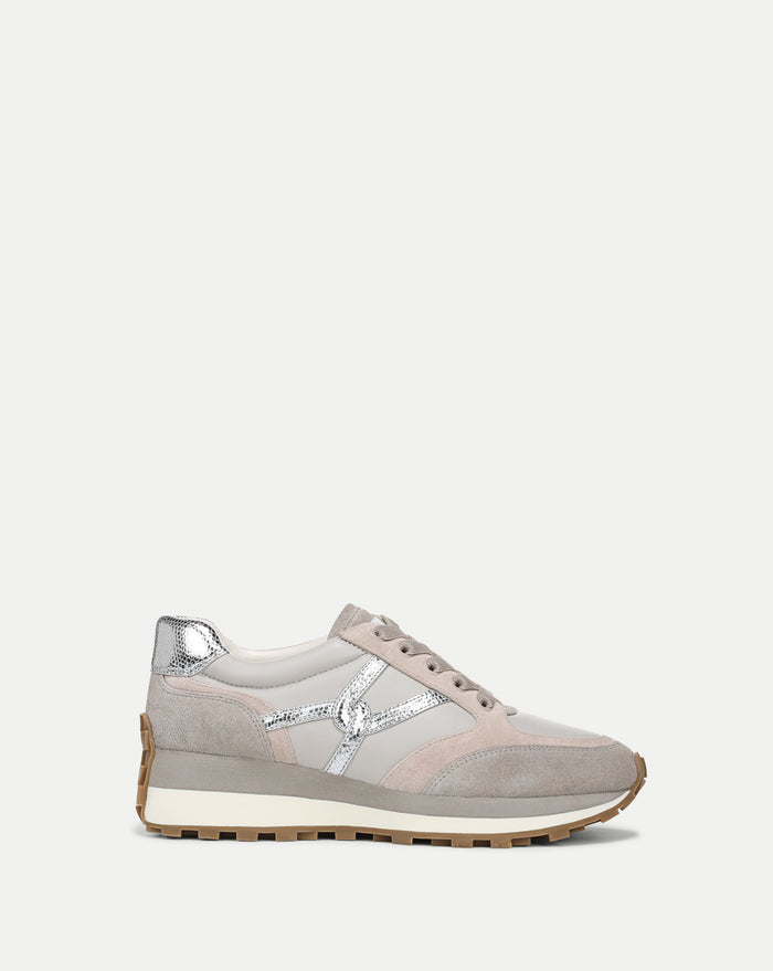 Veronica Beard Valentina Suede Sneaker - Grey Multi