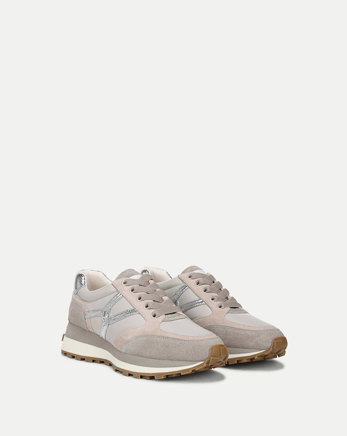 Veronica Beard Valentina Suede Sneaker - Grey Multi