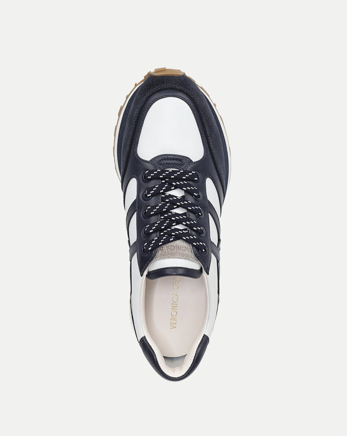 Veronica Beard Valentina Suede Sneaker - Navy Multi