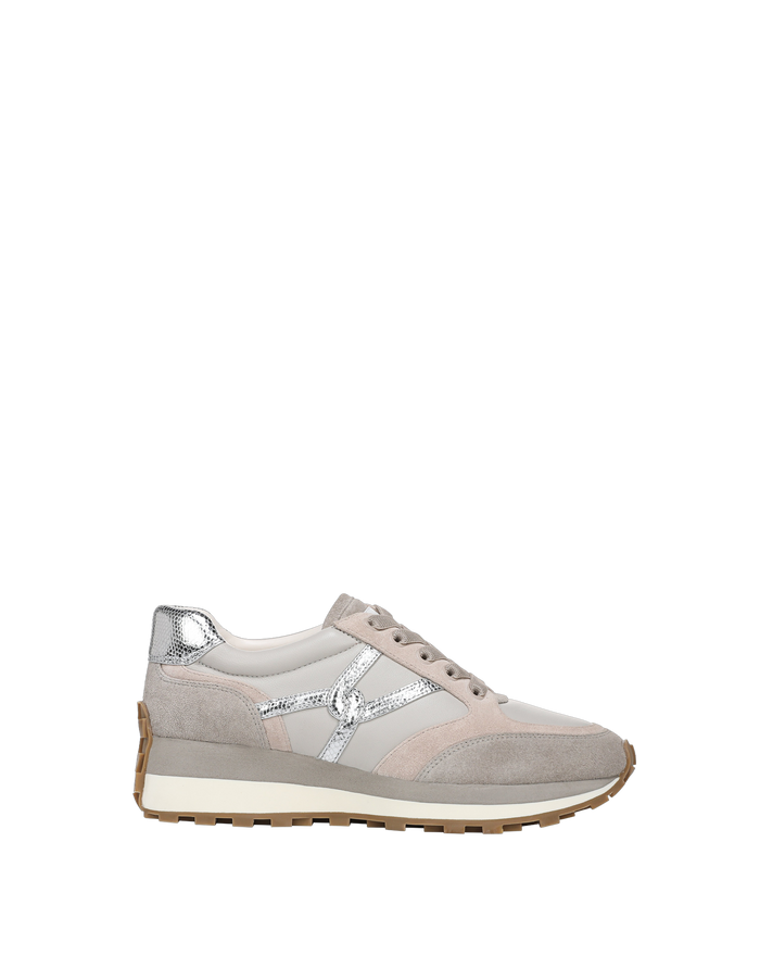 Veronica Beard Valentina Suede Sneaker - Grey Multi