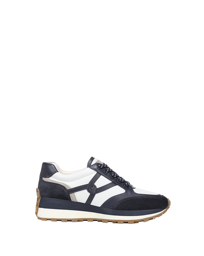 Veronica Beard Valentina Suede Sneaker - Navy Multi