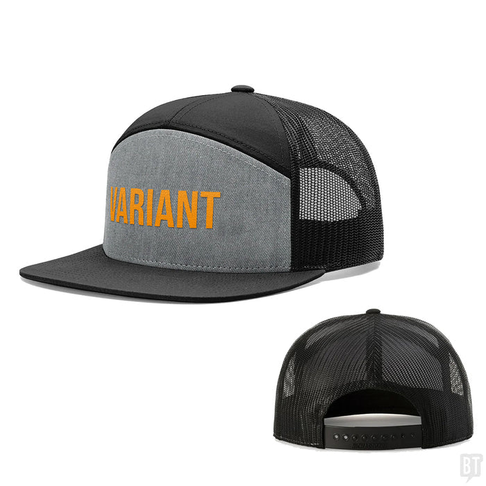 Seven-Panel Trucker Flatbill / Heather and Black / One Size