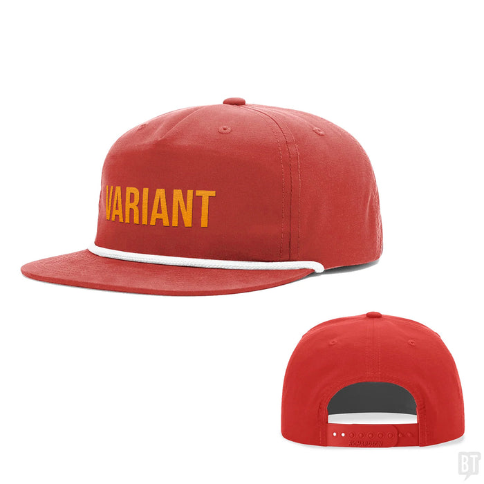 Snapback Rope Flatbill / Red and White / One Size
