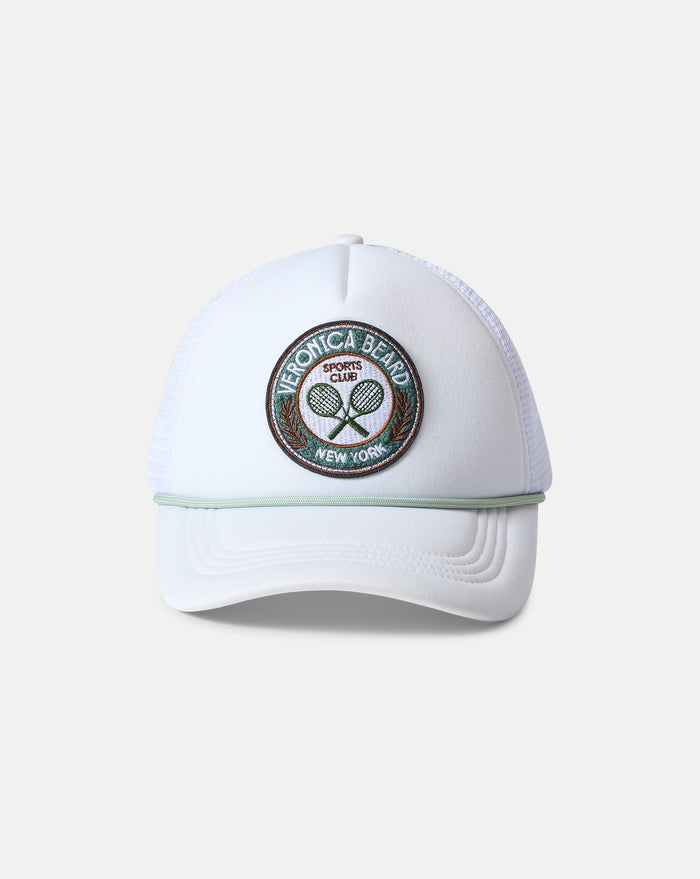 Veronica Beard Sports Club Trucker Hat - White/Green