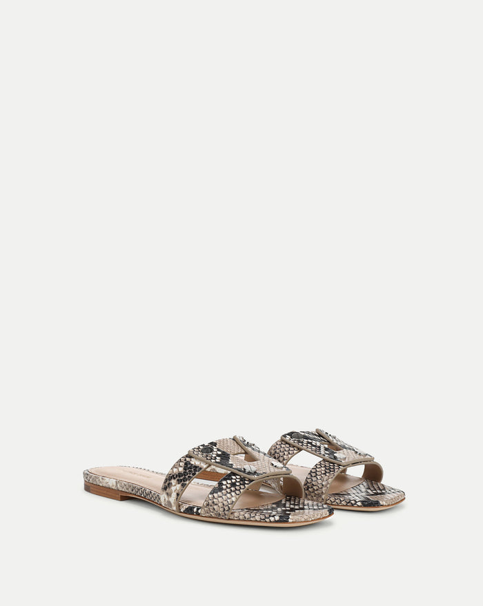 Veronica Beard Via Slide Sandal - Ecru Multi