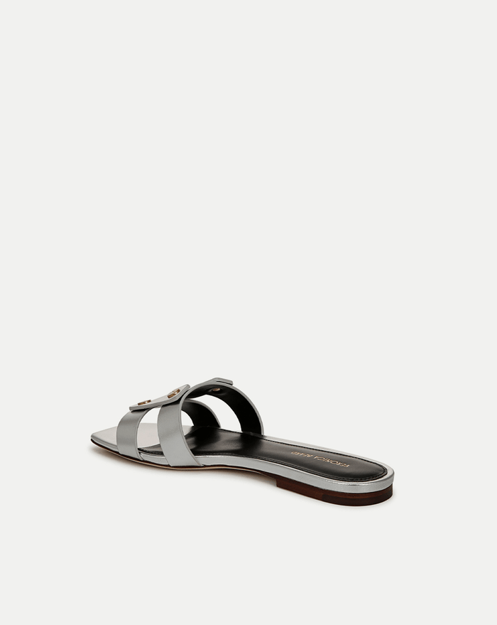 Veronica Beard Via Slide Sandal - Silver