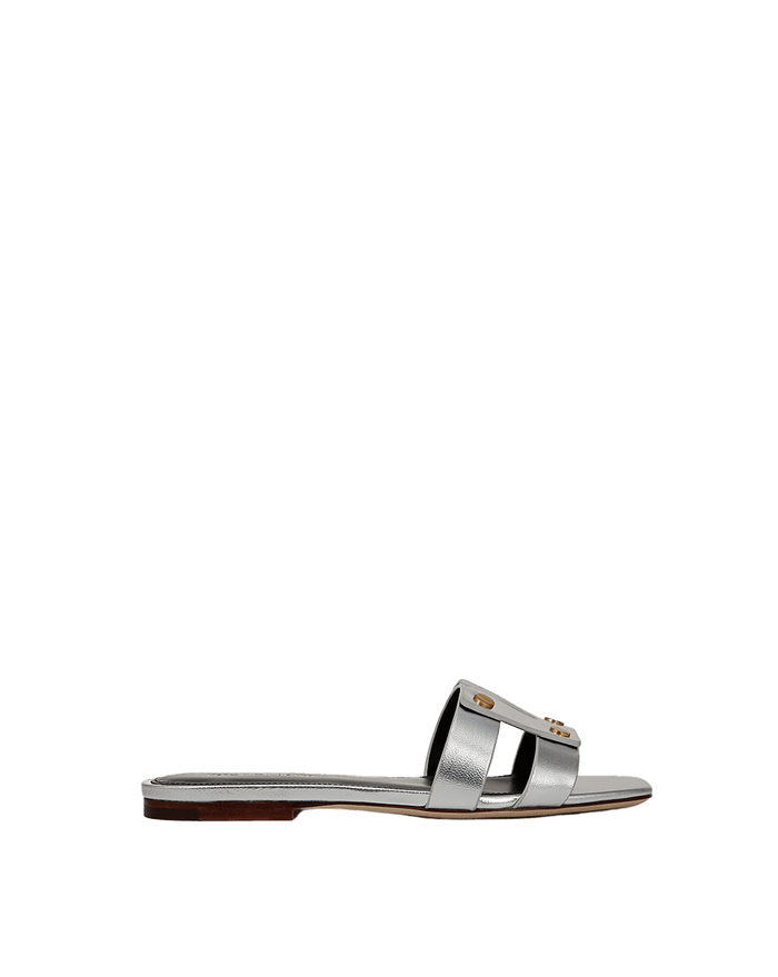 Veronica Beard Via Slide Sandal - Silver