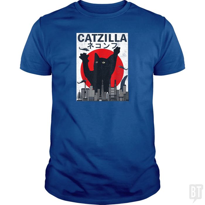 Vintage Catzilla Japanese Sunset