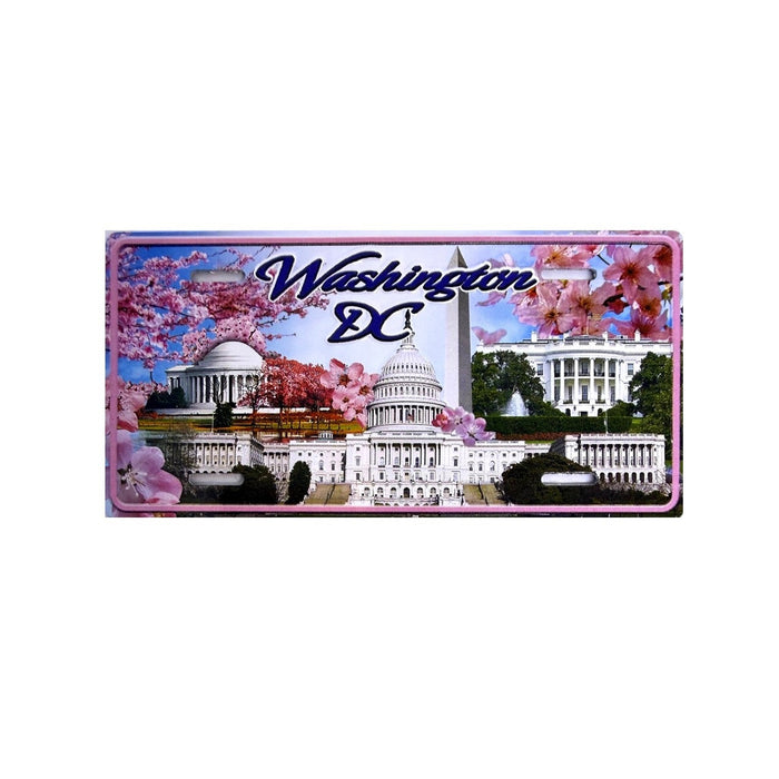 Washington DC Cherry Blossom License Plate Magnet