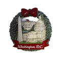Washington DC Christmas Wreath Ceramic Magnet