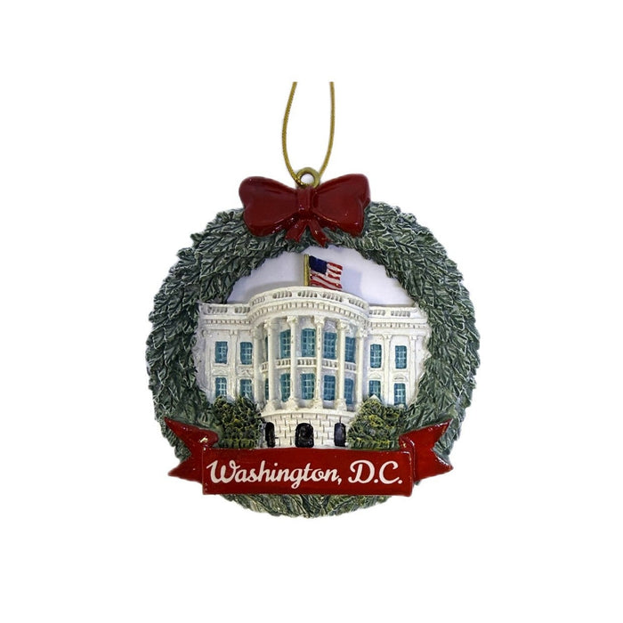 Washington DC Christmas Wreath Ornament