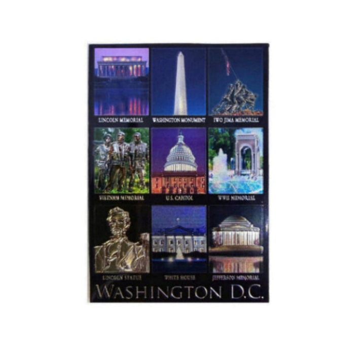 Washington DC "Iconic Sights of DC" Plated Magnet