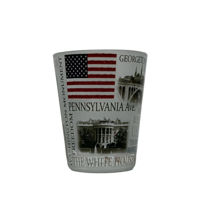 Washington DC Monuments Frosted Shot Glass