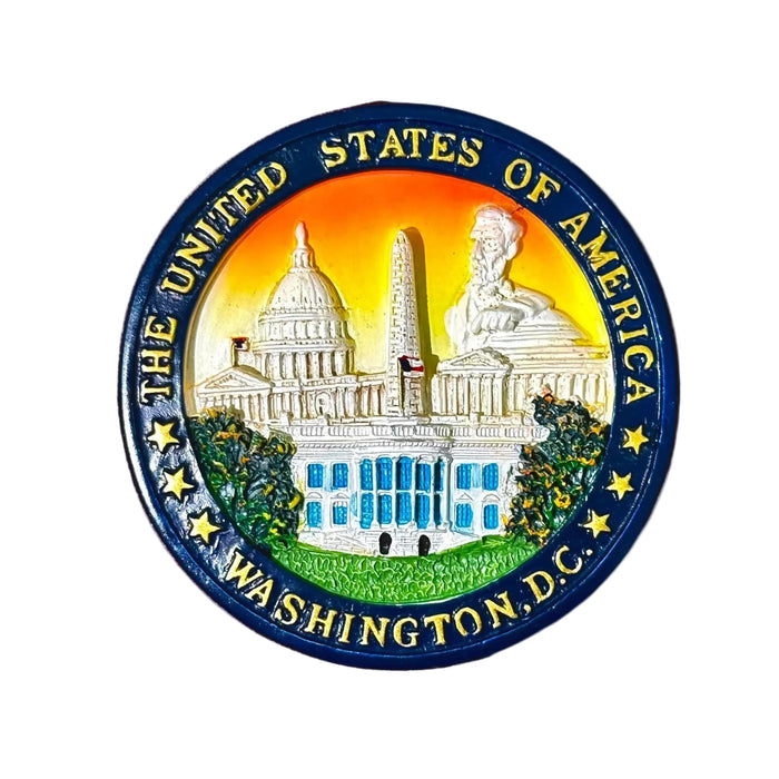 Washington DC Monuments Seal Ceramic Magnet.