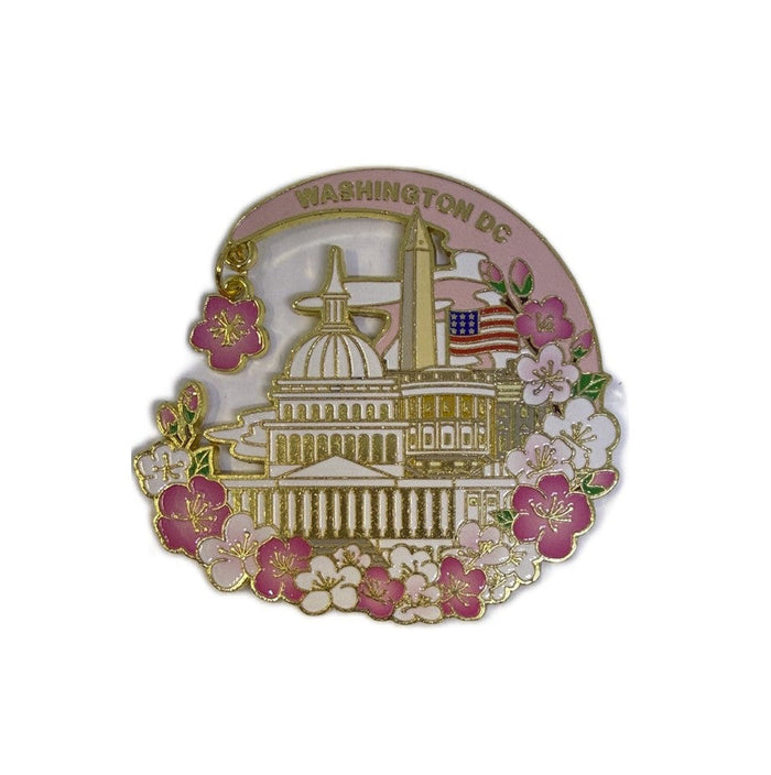 Washington DC Moon Magnet Gold