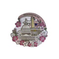 Washington DC Moon Magnet Silver