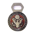 Washington DC Silver and Red Crest Magnetic Bottle Opener