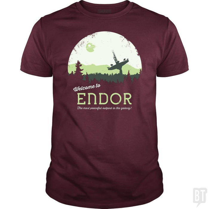 SunFrog-Busted SÃ©bi's Ghosts Classic Guys / Unisex Tee / Maroon / S Welcome To Endor