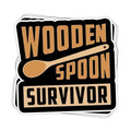 Wooden Spoon Survivor Vinyl Sticker - BustedTees.com