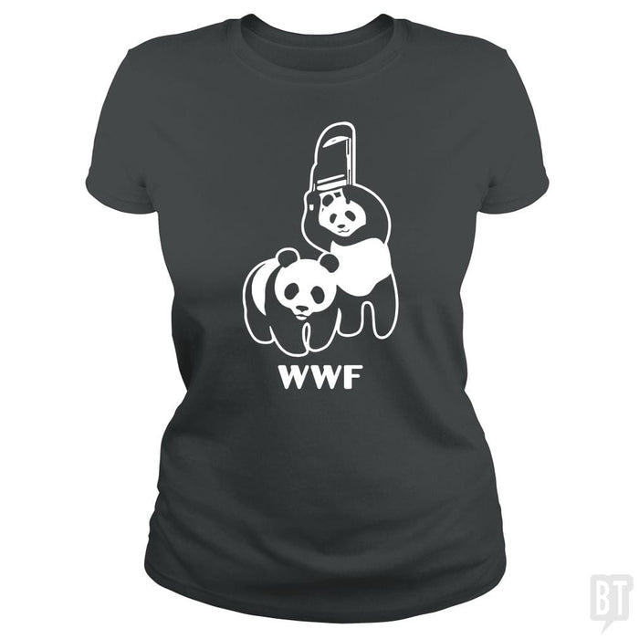 SunFrog-Busted Funky Hippo Classic Ladies Tee / Dark Heather / S WWF