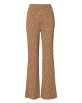 Veronica Beard Brown textured knit high-waisted flared trousers.