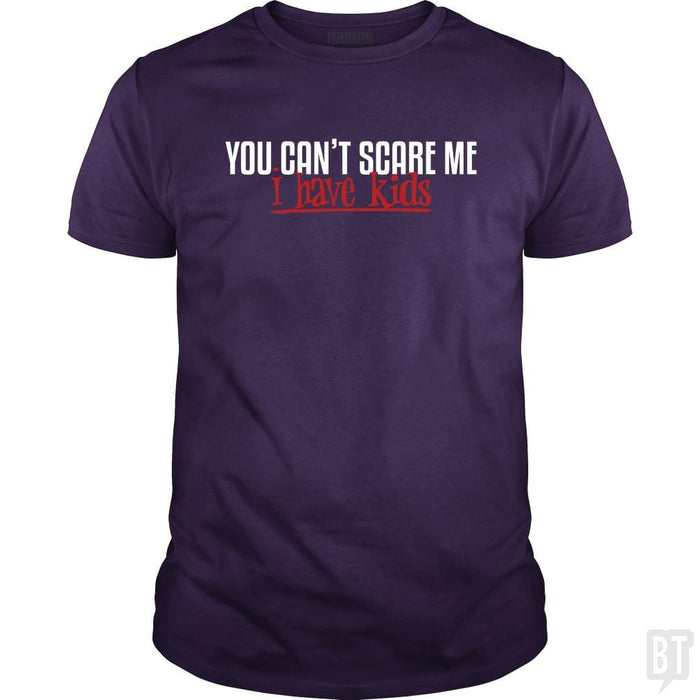 SunFrog-Busted Funky Hippo Classic Guys / Unisex Tee / Purple / S You Can Not Scare Me - I Have Kids