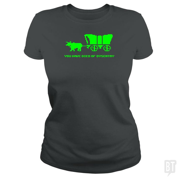 SunFrog-Busted BustedTees Classic Ladies Tee / Dark Heather / S You Have Died of Dysentry