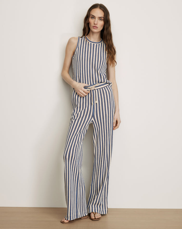 Veronica Beard Zosia Pant - Ecru Bluefin Multi