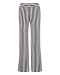 Veronica Beard Blue and white striped knit wide-leg pants.